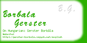 borbala gerster business card